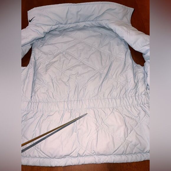 Vintage Y2K Nike Reversible Quilted Vest Light Blue Brown Black Medium Rare - Picture 7 of 15